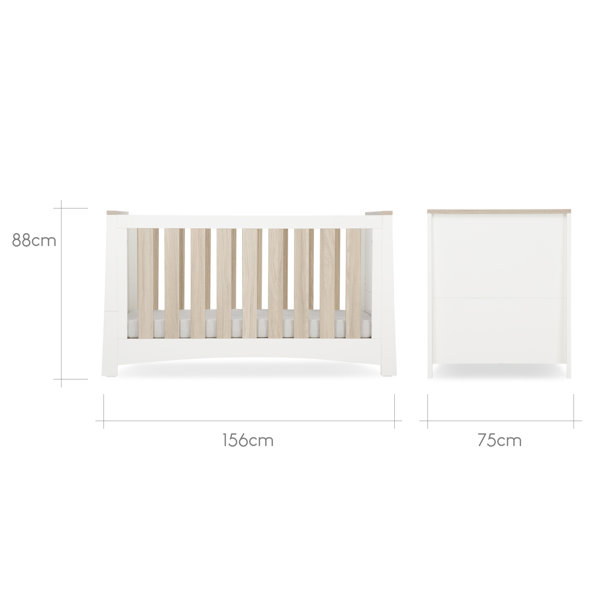 CuddleCo 2 in1 Convertible Cot Bed Wayfair.co.uk
